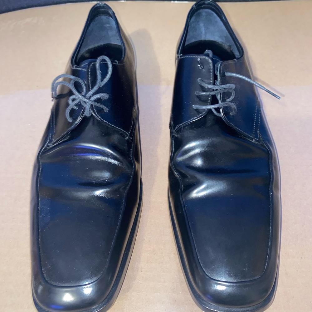 Prada black leather lace up size 13 men